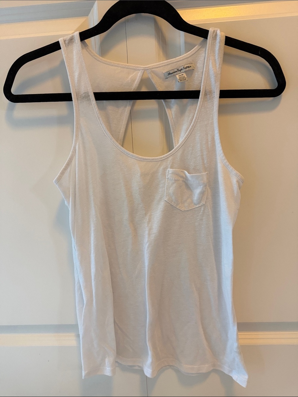 American Eagle Women’s White Pocket Tank Top Size XS
